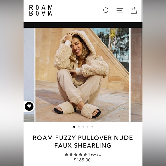 ROAM FUZZY PULLOVER NUDE
FAUX SHEARLING - Picture 1 of 7